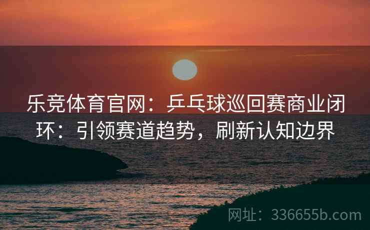 乐竞体育官网：乒乓球巡回赛商业闭环：引领赛道趋势，刷新认知边界