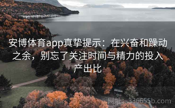 安博体育app真挚提示：在兴奋和躁动之余，别忘了关注时间与精力的投入产出比