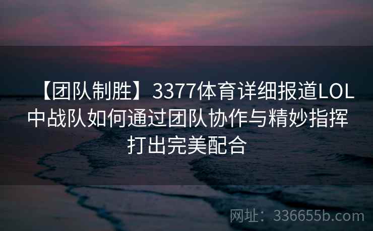 【团队制胜】3377体育详细报道LOL中战队如何通过团队协作与精妙指挥打出完美配合